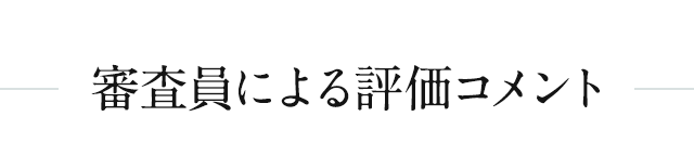 審査員による評価コメント