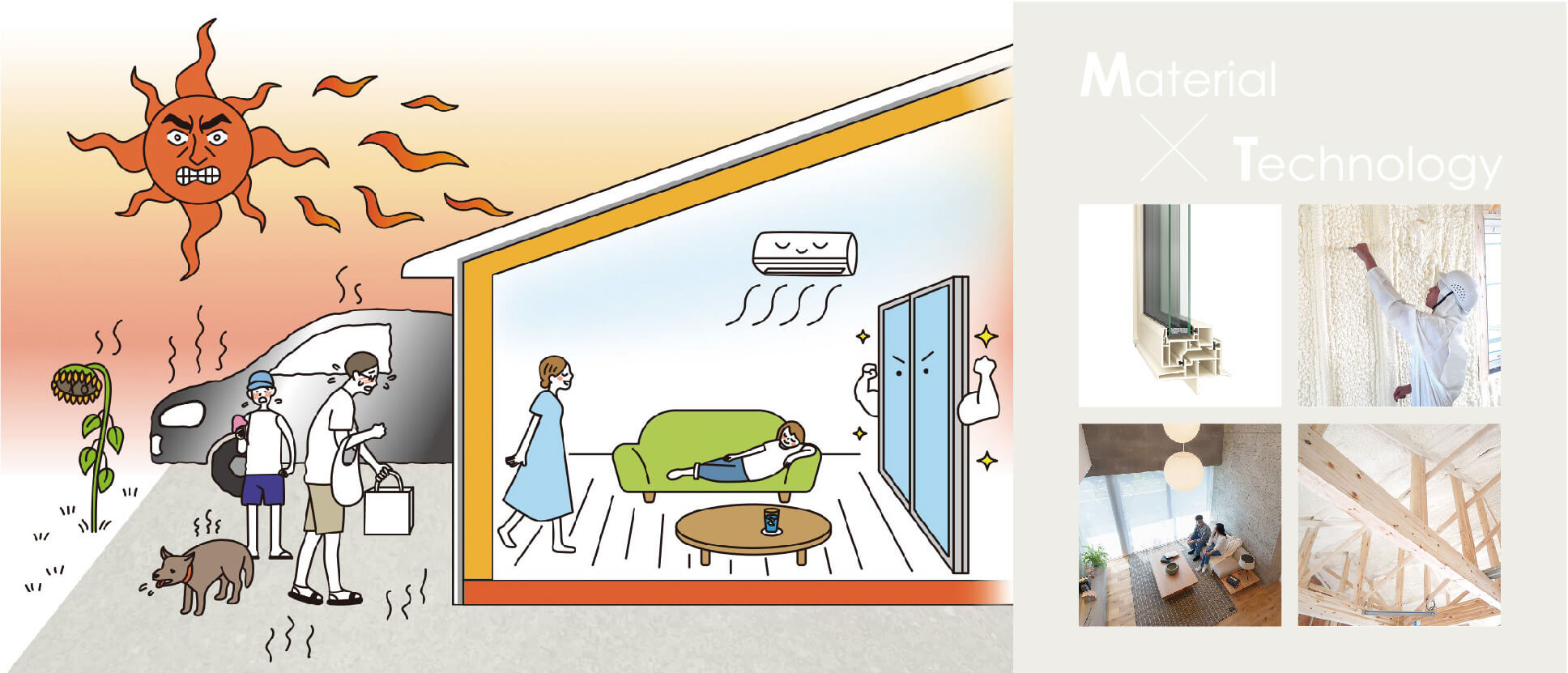 お家の隅々まで快適さを維持する“魔法びん断熱”