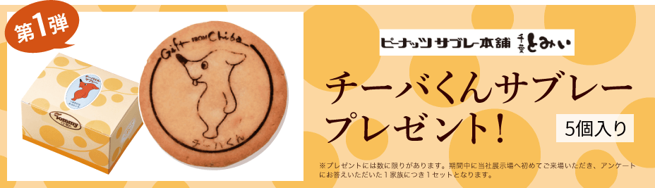 来場者プレゼント チーバくんサブレ
