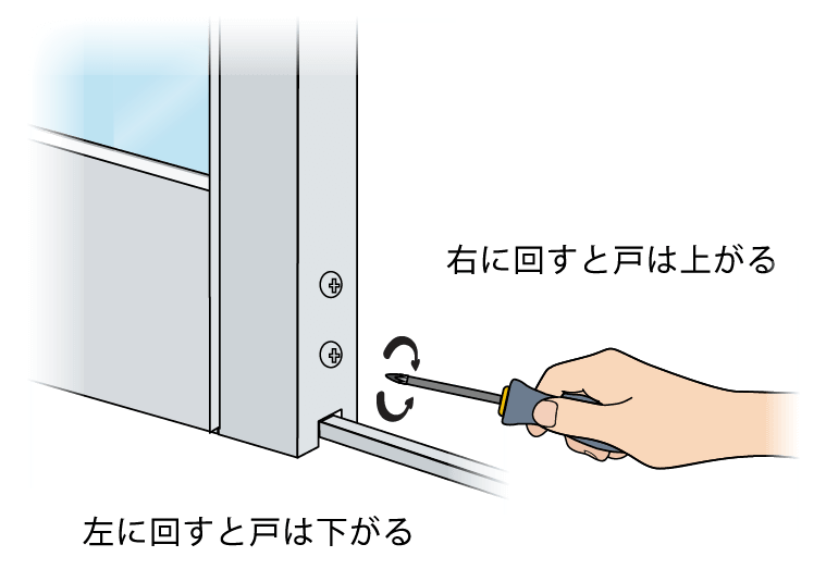 サッシのガタツキやスキマを調整_03