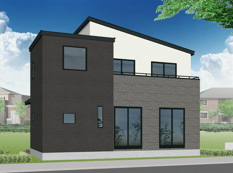 片流れモダンでかっこよく!コンパクトで使いやすい動線提案の家