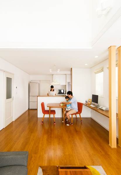 ストック収納で中2階のある住宅 埼玉県さいたま市の建築実例 注文住宅のアルネットホーム